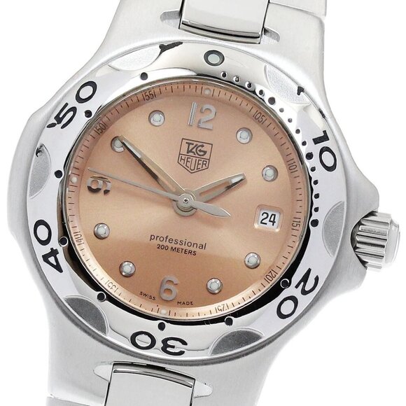 TAG HEUER Kylium WL1319 Date Orange Dial Quartz Ladies Watch - Picture 10 of 12